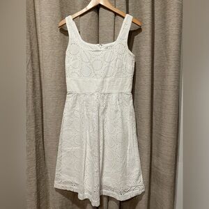 Banana Republic White Eyelet Dress, Size 4